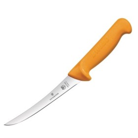 SWIBO - Couteau à désosser incurvé à lame rigide 160 mm