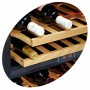 DIAMOND - Vitrine cave a vins, ventilée, 375 Litres, porte en acier inox, 2 T°, Noir