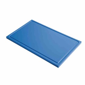 GASTRO M - Planche à découper avec rigole GN1/2 en polyéthylène haute densité  bleue