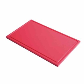 GASTRO M - Planche à découper avec rigole GN1/2 en polyéthylène haute densité  rouge