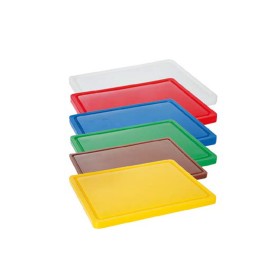 L2G - Planche à découper en polyéthylène avec rigole GN 1/1 jaune