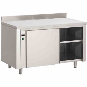 GASTRO M - Armoire chauffante inox avec dosseret 850 x 1800 x 700 mm