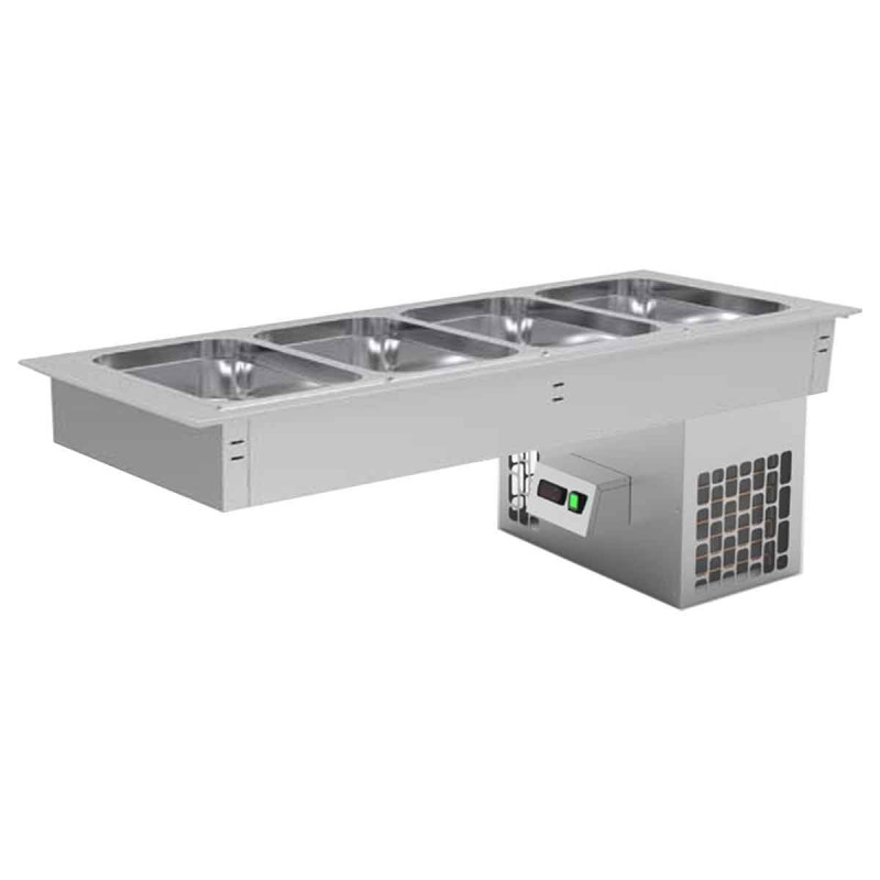 Buffet froid à encastrer cuve 5 GN 1/1 profondeur 65 mm CF5G6GI