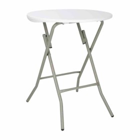 BOLERO - Table ronde 600 mm blanche  pieds pliables