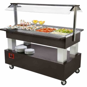 DIAMOND - Buffet réfrigéré 4 GN 1/1 wengé