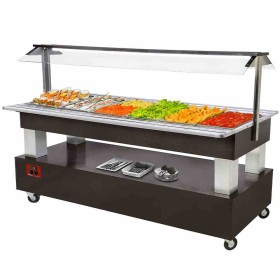 DIAMOND - Buffet réfrigéré 6 GN 1/1 wengé