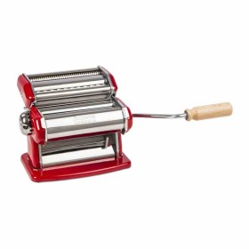 IMPERIA - Machine à pâtes manuelle en acier chromé rouge