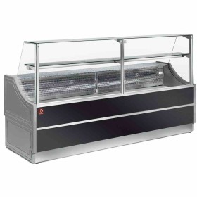 DIAMOND - Vitrine réfrigérée froid statique avec réserve noire largeur 2500 mm