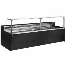 DIAMOND - Vitrine de présentation ventilée droite avec réserve largeur 2500 mm