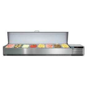 AFINOX - Vitrine réfrigérée GN 1/3 couvercle inox largeur 1815 mm