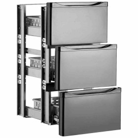 DIAMOND - Kit bloc tiroirs noir 3 x 1/3 pour arrières bars TAVT
