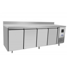 ATOSA - Table réfrigérée 4 portes profondeur 600 mm avec dosseret