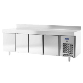 INFRICOOL - Table réfrigérée 4 portes profondeur 600 mm avec dosseret