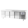 INFRICOOL - Table réfrigérée 4 portes profondeur 600 mm sans dosseret