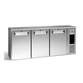 GAMKO - Arrière de bar inox 3 portes pleines personnalisables