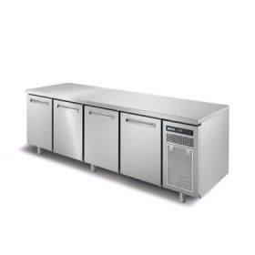 AFINOX - Table réfrigérée négative 600x400 4 portes sans dessus groupe à droite