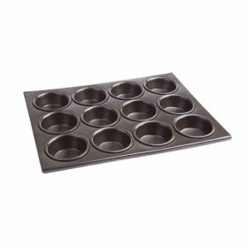 VOGUE - Plaque aluminium antiadhésive de 12 moules à muffins 