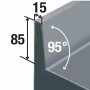 DIAMOND - Meuble inox adossé 3 tiroirs à droite AISI 304 P. 700 mm L. 2000 mm