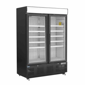 POLAR - Armoire réfrigérée négative avec caisson lumineux série G noire 920 L