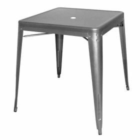 BOLERO - Table carrée en acier gris métallisé bistro 668 mm