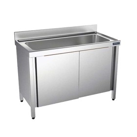 DISTFORM - Plonge 1 cuve avec placard grande capacité L. 1200 mm P. 700 mm
