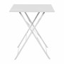 BOLERO - Table de terrasse carrée en acier grise 600 mm