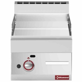 DIAMOND - Plaque de cuisson gaz lisse chromé L. 400 mm