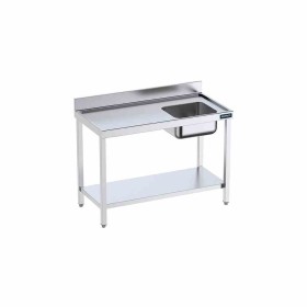 DISTFORM - Table du chef 1000x600 avec bac droite, bord anti-ruissellement et étagère