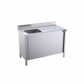 DISTFORM - Table du chef 2800x700 avec portes et bac à gauche