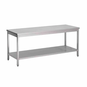 GASTRO M - Table inox  centrale avec étagère P. 600 mm L. 700 mm 