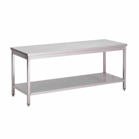 GASTRO M - Table inox étagère basse P. 700 L. 1800 mm
