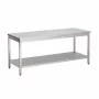 GASTRO M - Table inox centrale avec étagère P. 700 mm L. 1200 mm 