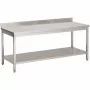 GASTRO M - Table inox murale avec étagère P. 700 mm L. 1000 mm