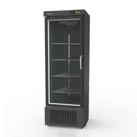 CORECO - Armoire gourmet 1 porte vitrée négative extérieur/intérieur noir