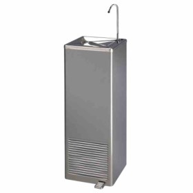 COSMETAL - Fontaine Réseau banc de glace 2 sorties avec pédale inox 30 L/h