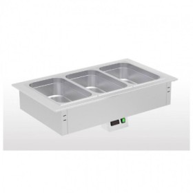 ERATOS - Bain-marie à eau pour buffets chauds à encastrer 4 cuves GN1/1