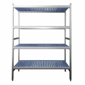 L2G - Rayonnage aluminium 4 niveaux L. 1145 mm P. 465 mm 