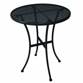 BOLERO - Table de bistro ronde en acier ajouré noire Ø 600 mm