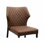 VEBA - Chaise empilable Louis Cognac revêtement cuir synthétique ignifugé