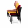 VEBA - Chaise empilable Louis Noir revêtement cuir synthétique ignifugé
