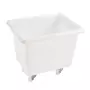 GILAC - Bac grand volume 100 L - 4 roues pivotantes dont 2 avec freins - blanc