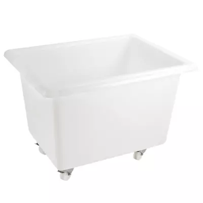 GILAC - Bac grand volume 170 L - 4 roues pivotantes dont 2 avec freins - blanc