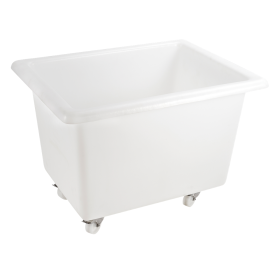 GILAC - Bac grand volume 220 L - 4 roues pivotantes dont 2 avec freins - blanc