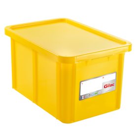 GILAC - Bac HACCP 55 L rectangulaire + couvercle - jaune 