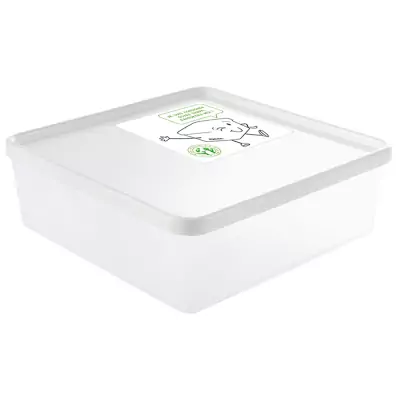 GILAC - Boîte hermétique 2,5 L + couvercle blanc - lot de 6