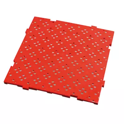 GILAC - Caillebotis HACCP 50 x 50 cm, épaisseur 22 mm - rouge