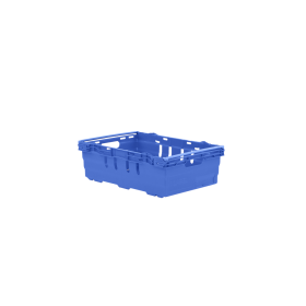 GILAC - Caisse ajourée emboîtable, empilable sur barres 600 x 400 x 167 mm - 28 L – bleu