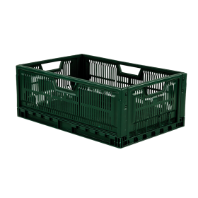 GILAC - Caisse pliable empilable 600 x 400  x 235 mm 47 L - vert