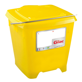 GILAC - Seau carré HACCP 12 L + couvercle étanche - jaune