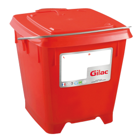 GILAC - Seau carré HACCP 12 L + couvercle étanche - rouge